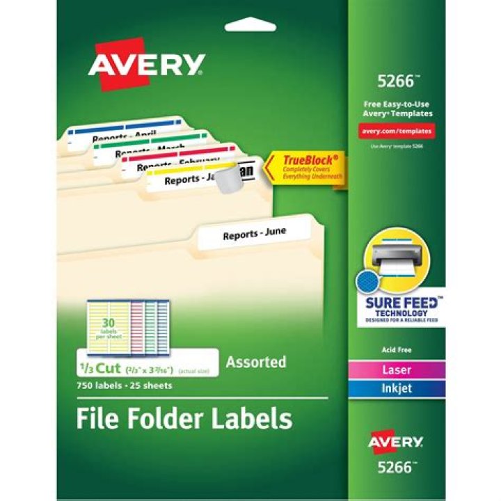 How do i make file cabinet labels in word