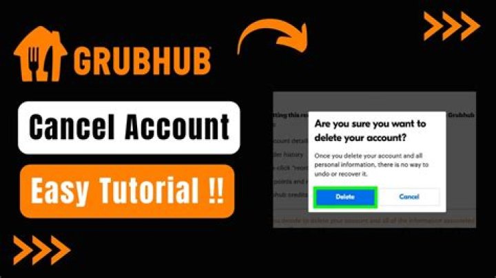 How to cancel grubhub account