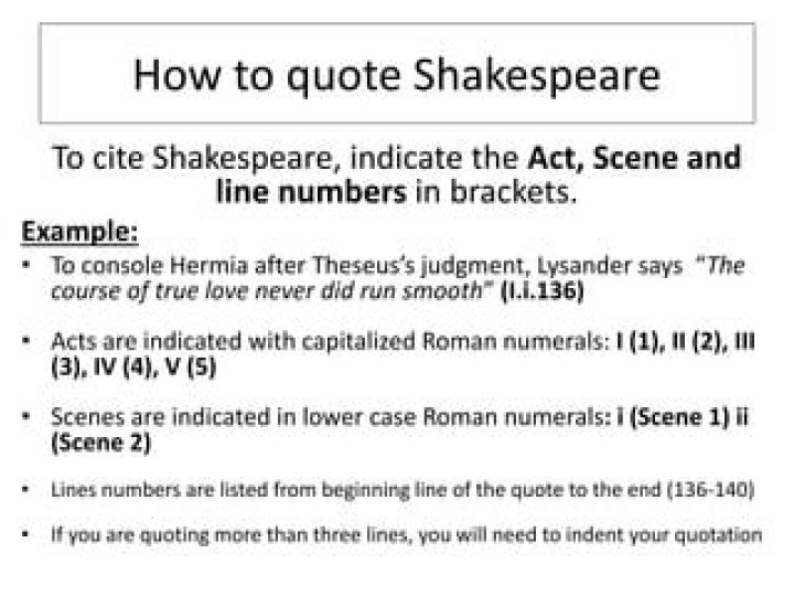 How to quote shakespeare macbeth