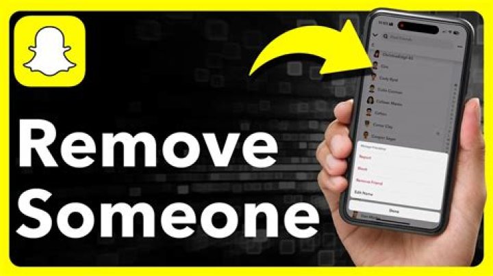 How to remove someone on snapchat