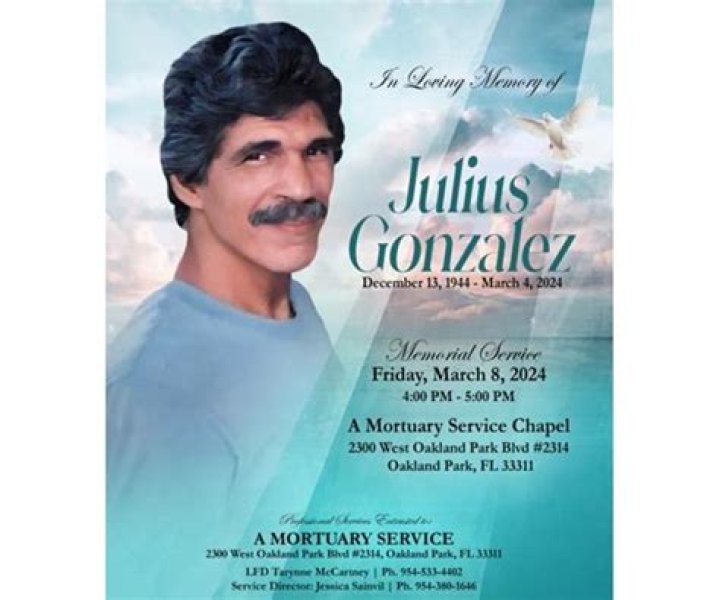 Julius Gonzalez Death: Obituary, Cause Of Death, Funeral