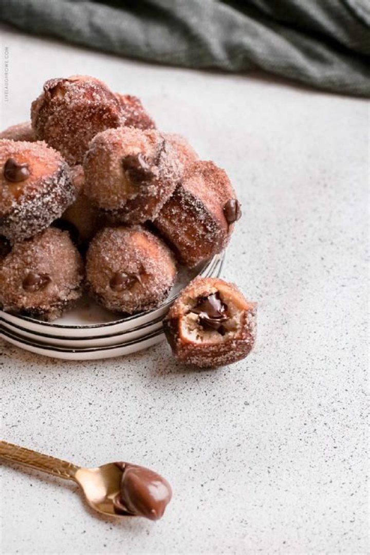 Cinnamon Sugar Donut Holes Filled With Nutella