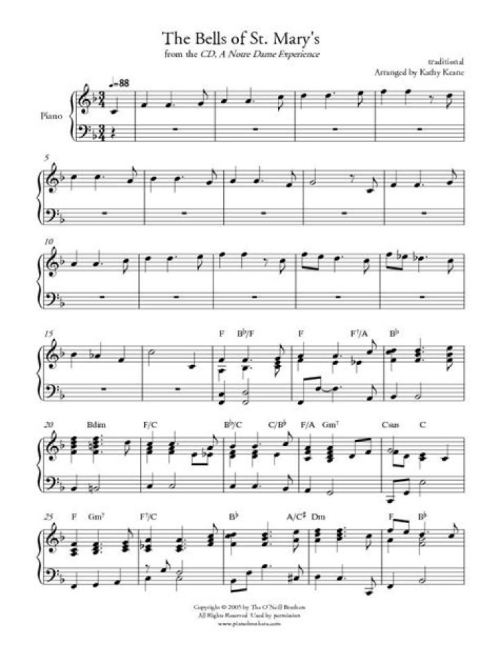 Perry Como’s
The Bells Of St. Mary’s Lyrics